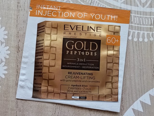 Eveline Gold peptides, krem lifting,Odmładzajacy, 60+