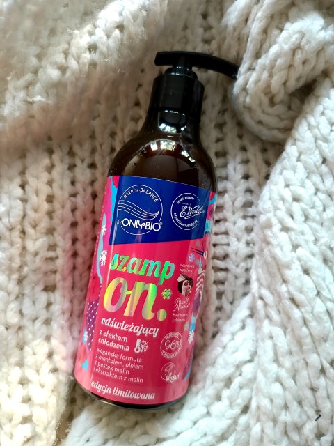 OnlyBio Hair in Balance, Szampon do włosów, Odświeżający, Z efektem chłodzenia, E.Wedel, Inspirowany zapachem Ptasiego Mleczka Mascarpone z Malinami