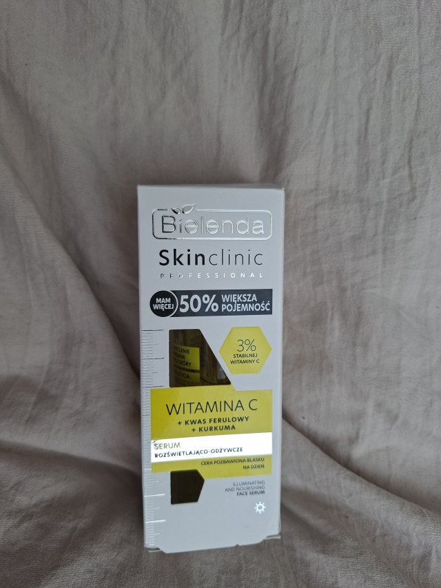 Bielenda Skin Clinic Professional, Serum do twarzy, Rozświetlająco-odżywcze, Witamina C + kwas ferulowy + kurkuma, Cera pozbawiona blasku, Na dzień