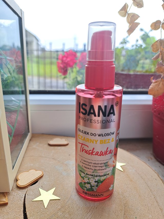 Isana Professional, Olejek do włosów, Czarny bez i truskawka, Włosy suche i zniszczone