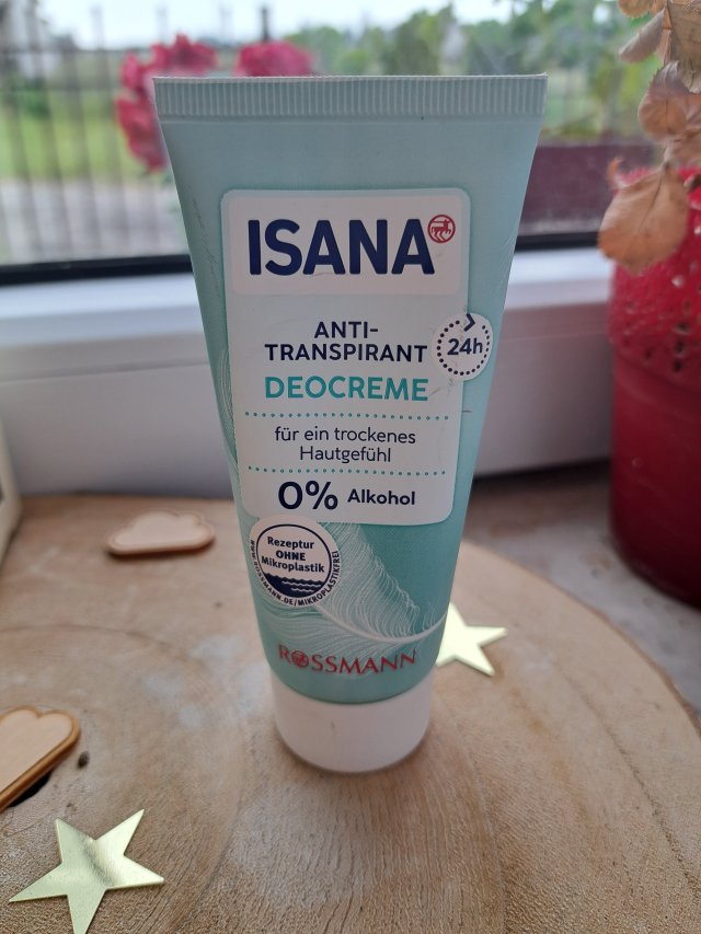 Isana Antyperspirant w kremie, Deocreme, 0% Alkohol, 24H