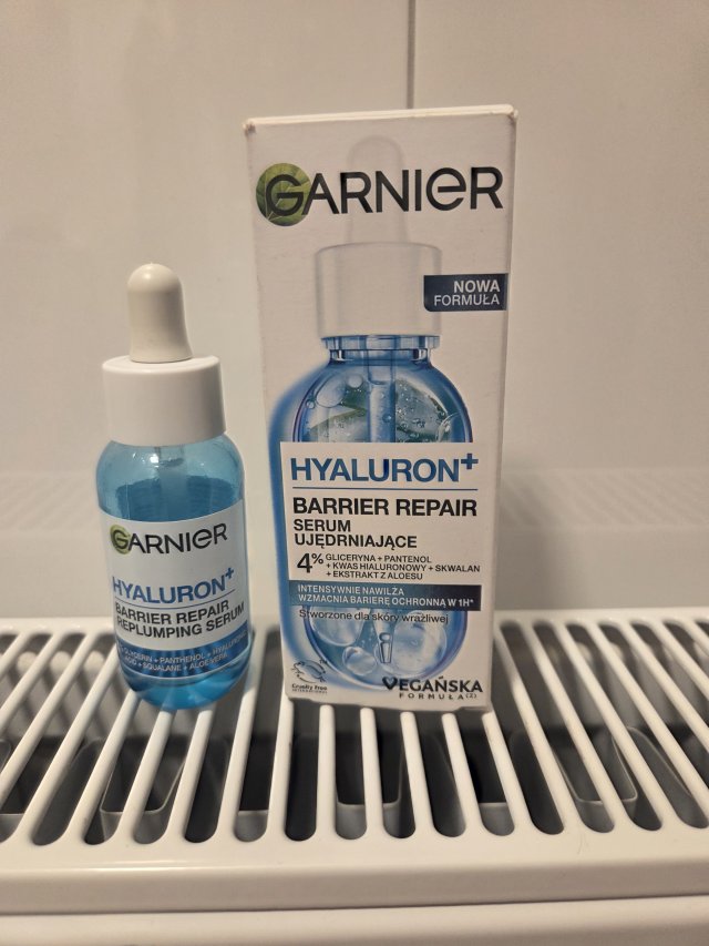 Garnier Hyaluron+, Serum do twarzy, Barrier Repair, Ujędrniające, 4% Gliceryna, Pantenol, kwas hialuronowy, skwalan, ekstrakt z aloesu