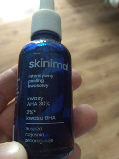 skinimal Peeling do twarzy, Kwasowy, Intensywny, Kwasy AHA 30%, Kwasy BHA 2%