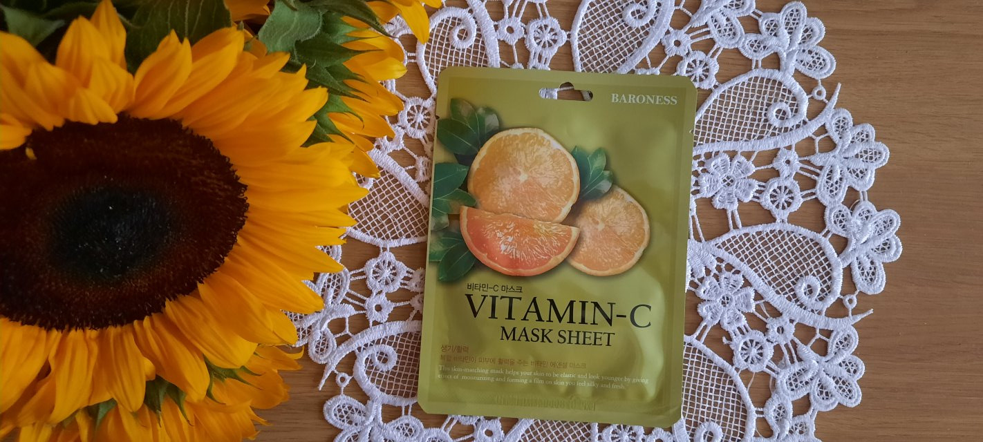 Baroness Maska do twarzy w płacie, Vitamin-C, Rozjaśniająca