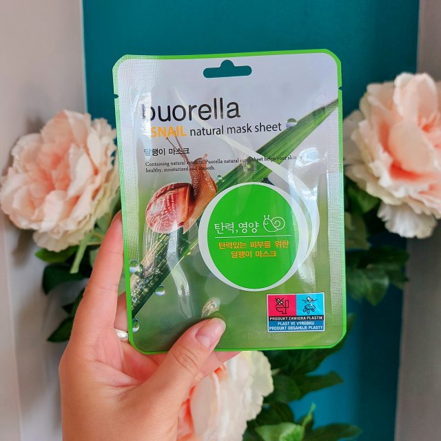 Puorella Maska do twarzy w płacie, Snail Natural Mask Sheet