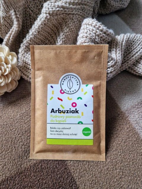 Pudrowy pianorób do kąpieli Arbuziak, Manufaktura Piękna, Marba Cosmetics