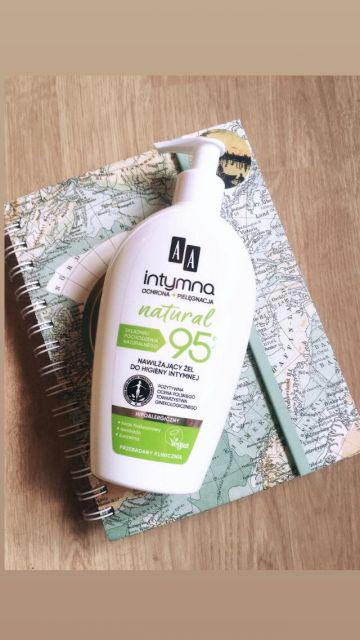 AA Intymna, natural 95%, Nawilżający żel do higieny intymnej 