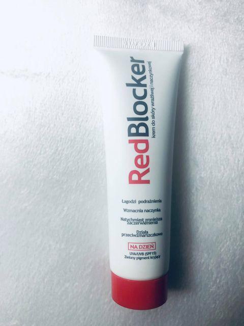 RedBlocker, Krem do twarzy, Skóra naczynkowa, Zielony pigment kryjący, Na dzień