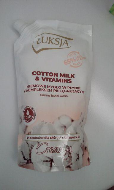 Luksja Creamy, Mydło w płynie, Cotton Milk & Vitamins