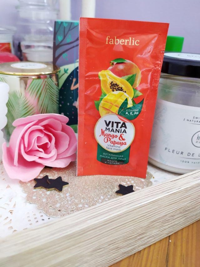 vitamania faberlic maseczka mango papaja witaminowa