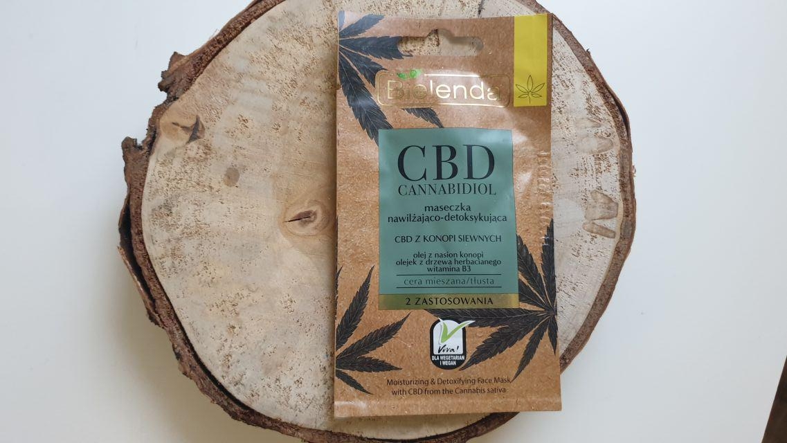 Bielenda CBD, Cannabidiol, Maseczka do twarzy, Nawilżająco-detoksykująca