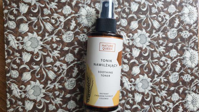 Nature Queen Tonik do twarzy, Nawilżający, Soothing Toner, Ekstrakt z kiełków pszenicy i ogórka