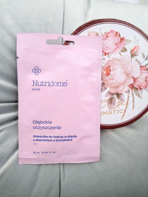 Nutridome Maseczka do twarzy w płacie, Głębokie oczyszczenie, Ekstrakt z brzoskwini