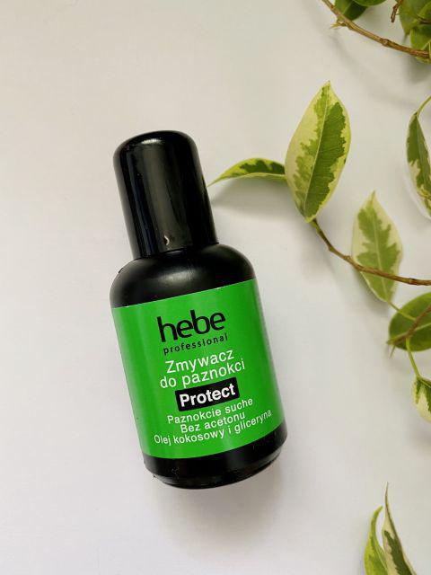 Hebe Professional, Protect, Zmywacz do paznokci suchych bez acetonu, Olej kokosowy i gliceryna