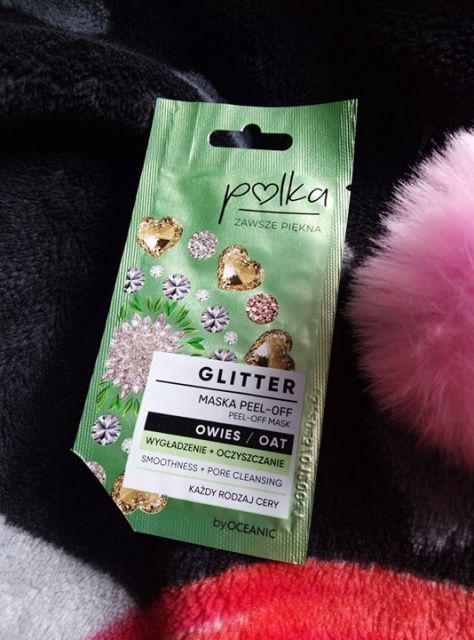 Polka Glitter, Maska do twarzy, Peel Off, Wygładzenie + oczyszczanie, Owies