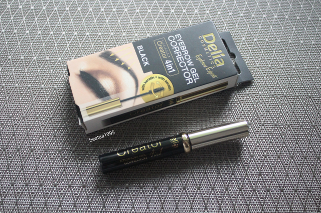 Delia Creator, Żelowy korektor do brwi z keratyną, czarny