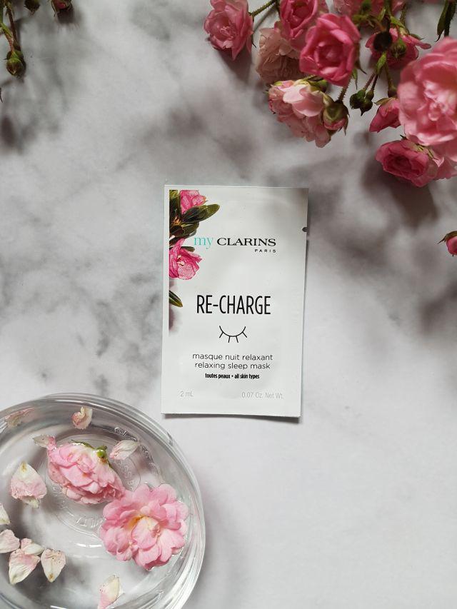Clarins Re-Charge, Maseczka do twarzy, Relaxing, Na noc, Sleep Mask