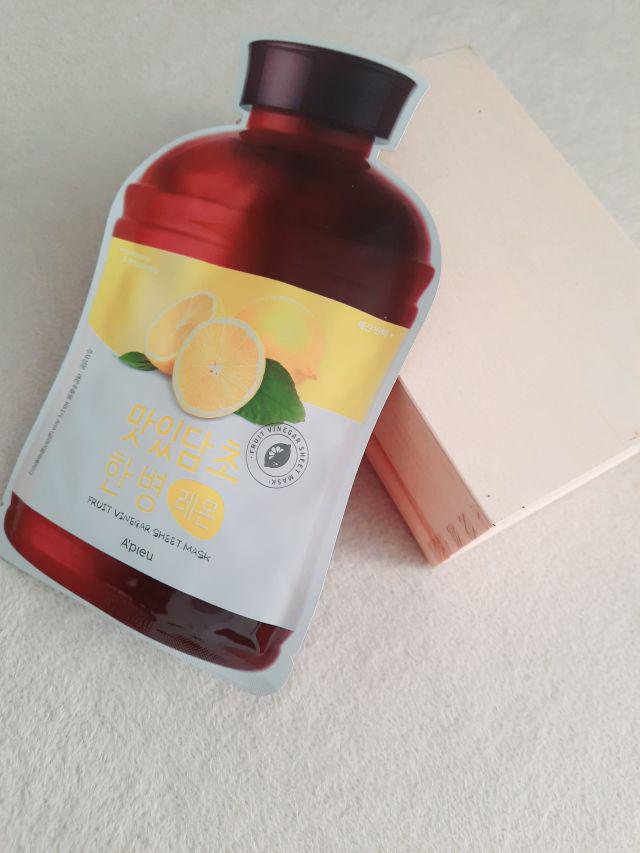 A'pieu Fruit Vinegar, Maska do twarzy w płacie, Lemon