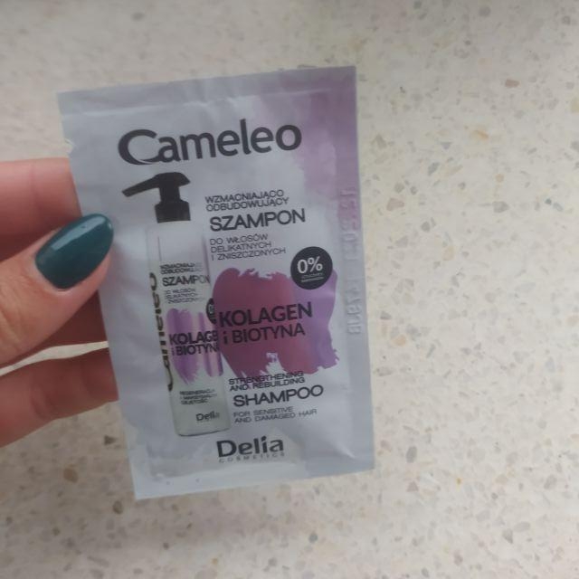 Delia Cameleo, Szampon do włosów, Wzmacniająco-odbudowujący, Kolagen i biotyna