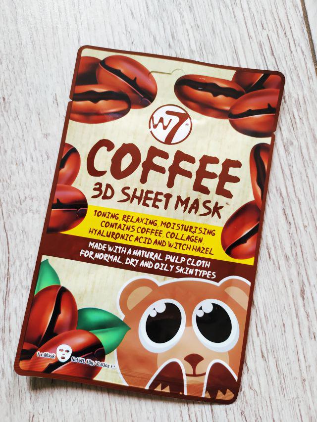 W7 Maseczka do twarzy w płacie, Coffee 3D Sheet Mask