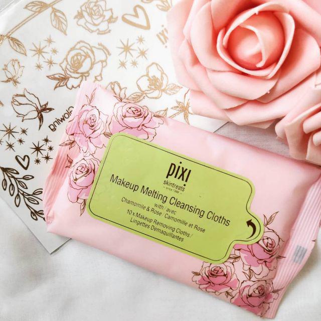 Pixi Chusteczki do demakijażu, Makeup Melting Cleansing Cloths, Chamomile & Rose