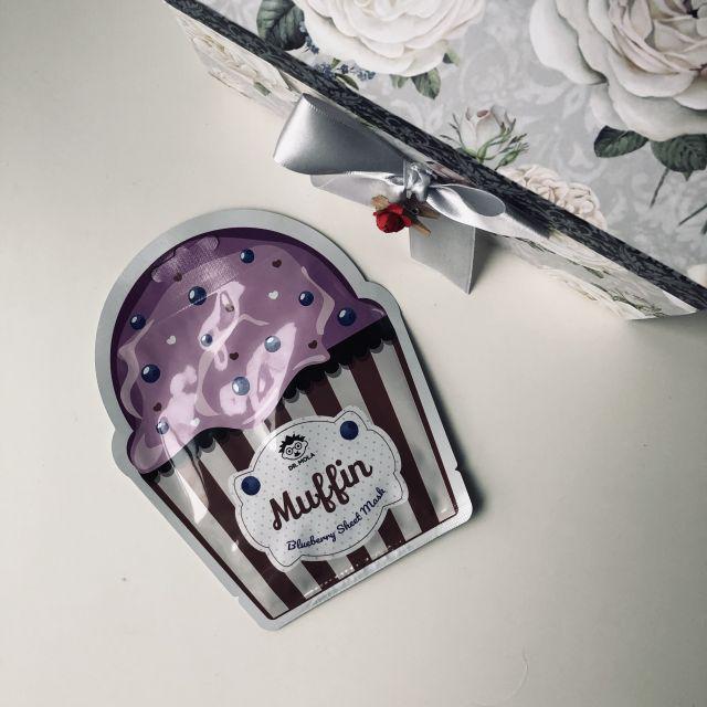 Dr. Mola Maska do twarzy w płacie, Blueberry Muffin, Nawadniająco-przeciwutleniająca