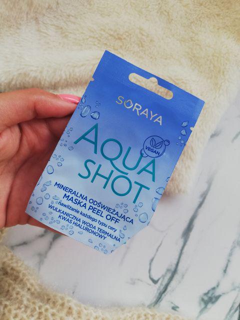 Soraya Aquashot, Maska do twarzy, Peel-off, Mineralna, Odświeżająca, Nawilżenie każdego typu cery, Wulkaniczna woda termalna, kwas hialuronowy