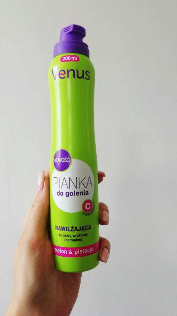 Venus Pianka do golenia, Nawilżająca, Melon i pistacja, Skóra wrażliwa i normalna