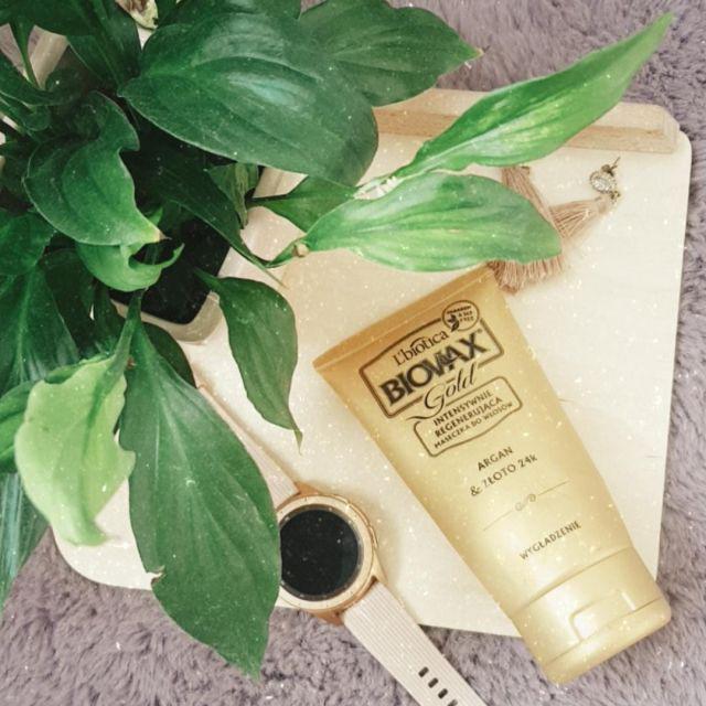 L'biotica Biovax, Gold, Maseczka do włosów, Intensywnie regenerująca, Argan & Złoto 24k