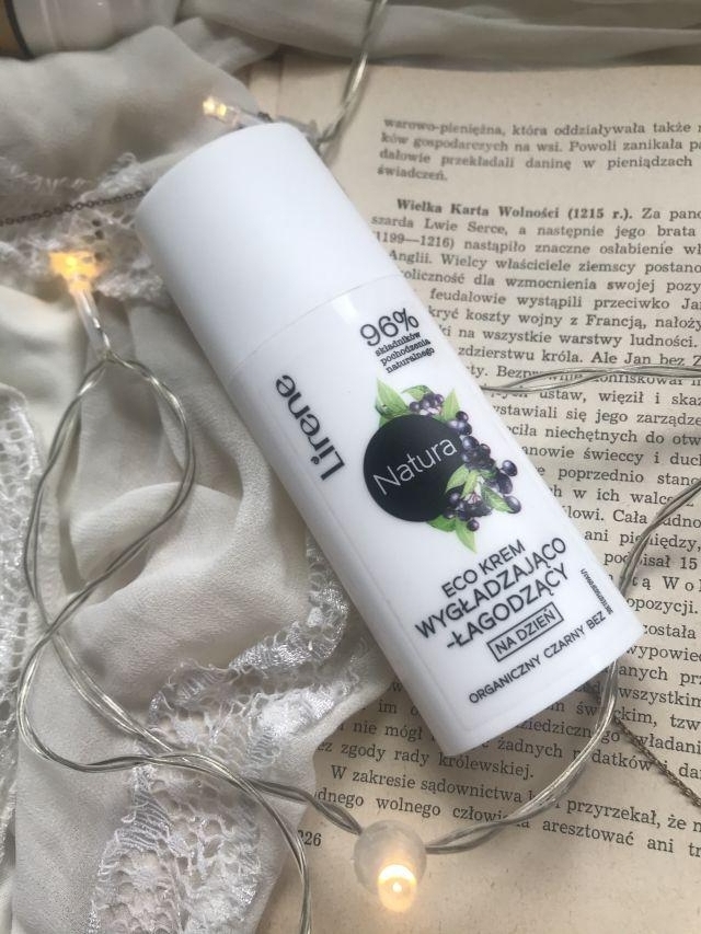 Lirene Natura, Eco krem do twarzy, Wygładzająco- Łagodzący, Na dzień, Organiczny czarny bez