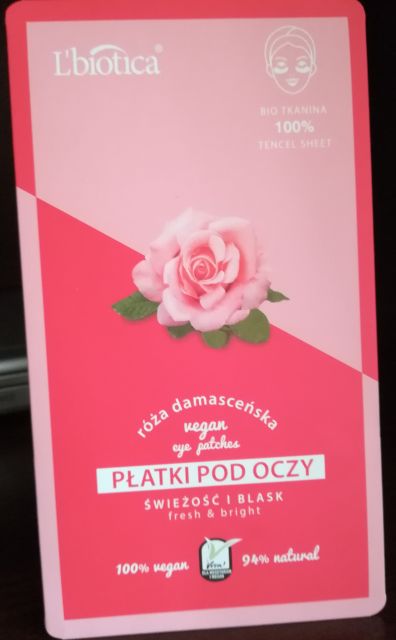 L'biotica Płatki pod oczy, Świeżość i Blask, Róża Damasceńska