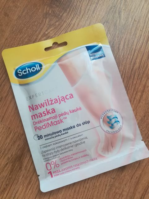 Scholl, Expert Care, PediMask, Maska do stóp, Nawilżająca, Z olejkiem kokosowym