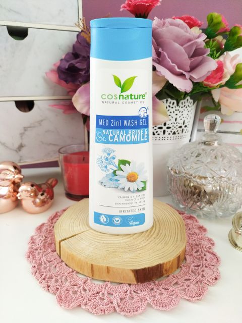 Cosnature Med, Żel do twarzy i ciała, Naturalny, Oczyszczający, Z solanką i rumiankiem