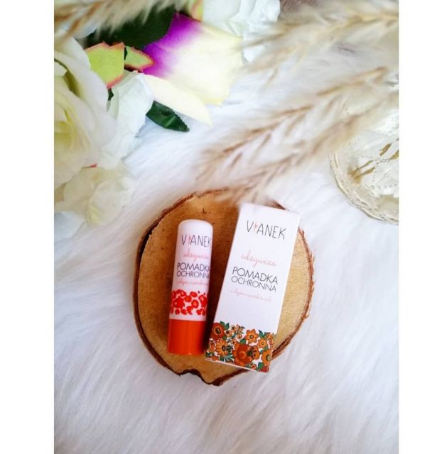 Sylveco Vianek, Pomadka ochronna do ust, Seria pomarańczowa, Odżywcza z olejem z pestek moreli