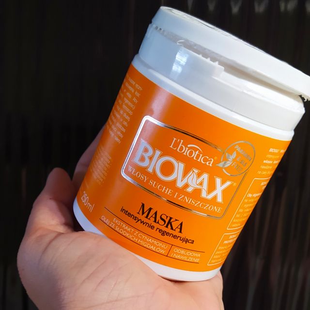 L'biotica Biovax, Maska do włosów, Intensywnie regenerująca, Ekstrakt z cynamonu i olej ze słodkich migdałów