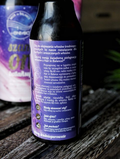 OnlyBio Hair Balance, Olej do olejowania włosów średnioporowatych