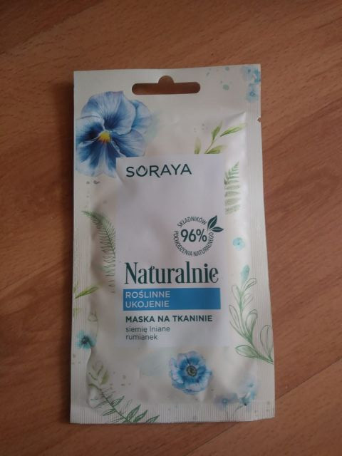 Soraya Naturalnie, Maska do twarzy w płacie, Roślinne Ukojenie