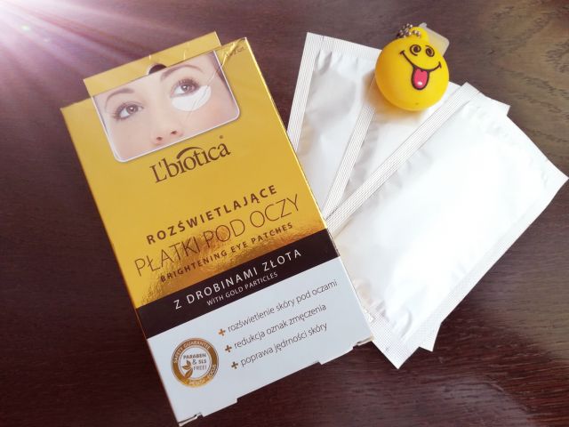 L'biotica, Płatki pod oczy, Rozświetlające, Z drobinami złota