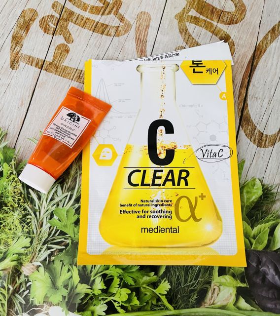 Mediheal Maska do twarzy w płacie, C-Clear, Vita C