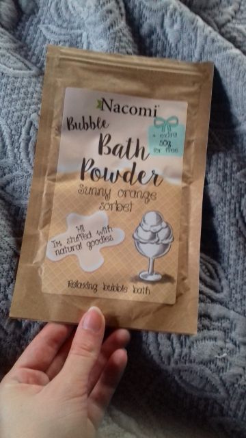 Nacomi Puder do kąpieli, Bubble Bath Powder, Sunny Orange Sorbet