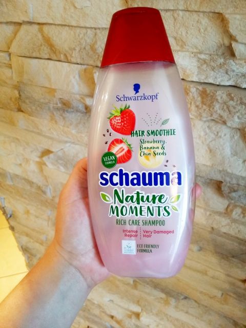 Schwarzkopf Schauma, Nature Moments, Szampon do włosów, Strawberry & Banana & Chia Seeds