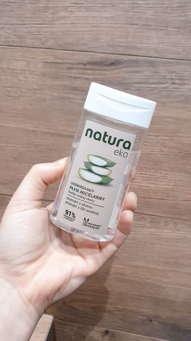 Natura Eko Płyn micelarny, Odświeżający, Ekstrakt z aloesu i lilii wodnej, Każdy rodzaj skóry
