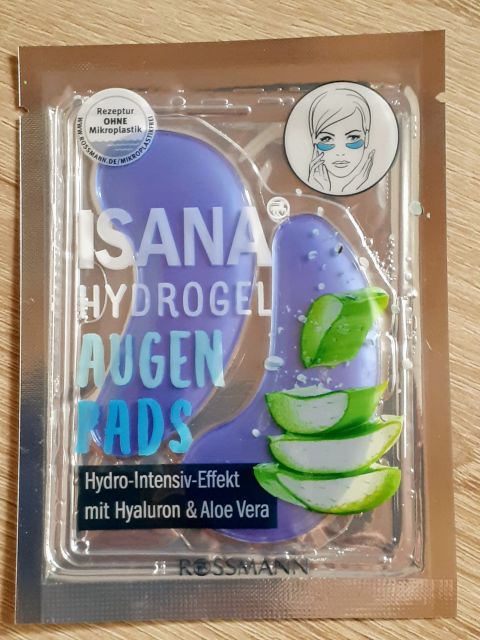 Isana Płatki pod oczy, Hydrożelowe, Intensywnie nawilżające, Hyaluron & Aloe Vera