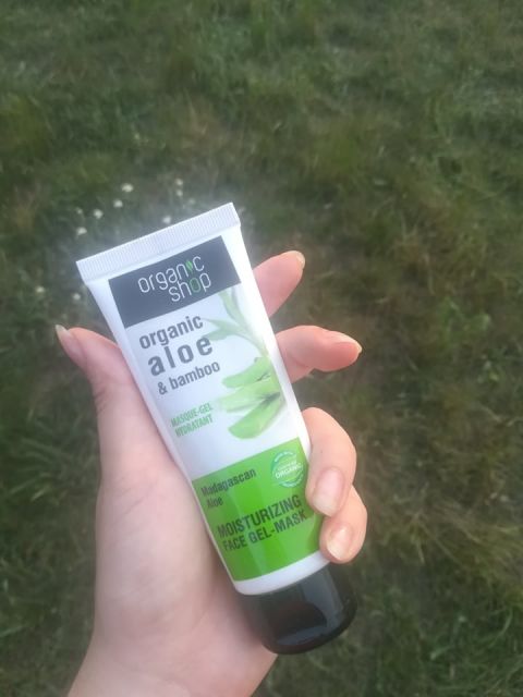 Organic Shop Maska do twarzy, Żelowa, Aloes i bambus