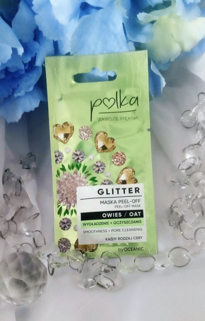 Polka Glitter, Maska do twarzy, Peel Off, Wygładzenie + oczyszczanie, Owies