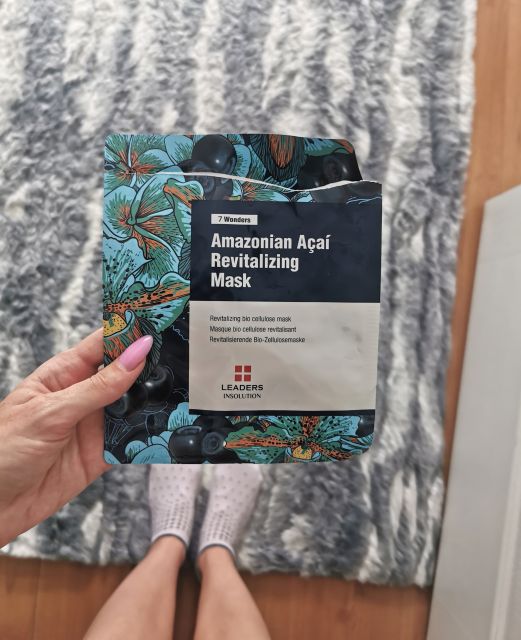 Leaders Cosmetics 7 Wonders, Maska w płacie, Amazonian Acai Revitalizing Mask