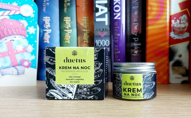 Sylveco Duetus, Krem do twarzy, Na noc, Regeneruje + Reguluje, Olej z konopi