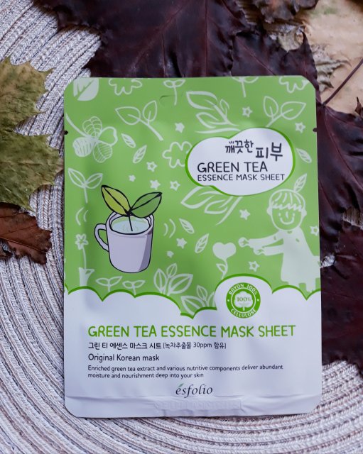 ésfolio Maska do twarzy w płacie, Green Tea Essence Mask Sheet