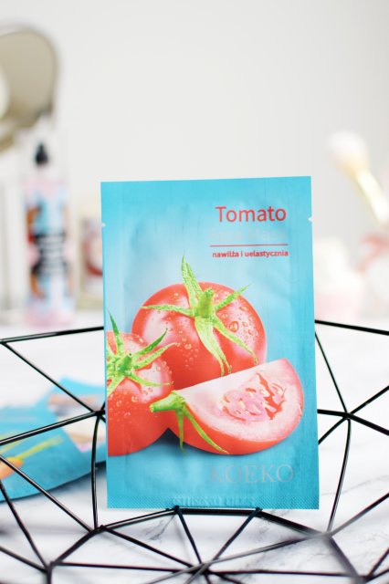 Koeko Maska do twarzy w płacie, Nawilża i uelastycznia, Pomidor 