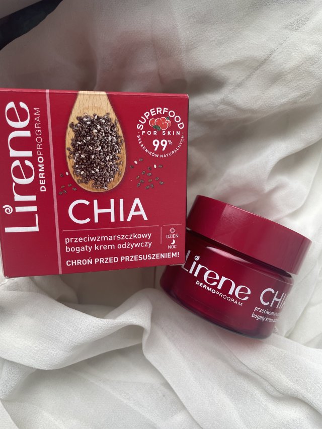 Lirene Dermoprogram, Chia, Krem do twarzy, Na dzień i na noc, Przeciwzmarszczkowy